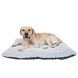 DOGKE Large Washable Dog Bed Deluxe Fluffy Plush Dog Crate Pad，Dog Beds Made for Large, Medium, Sma