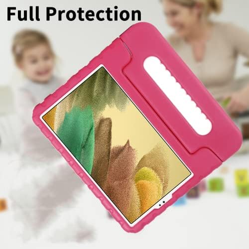 Kids Case for Samsung Galaxy Tab A7 Lite 8.7 Inch 2021 Tablet , KAVON [Model:SM-T220 T225] Convertible Handle Stand Lightweight Shockproof Protective Case (Rose)