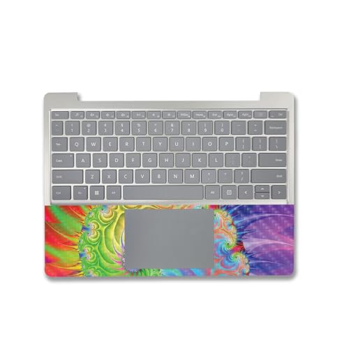 Image of MightySkins Carbon Fiber Skin Compatible with Microsoft Surface Laptop Go 3 (2023) Full Wrap Kit - Color Fractal | Protective, Durable Textured Carbon Fiber Finish | Made in The USA