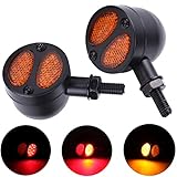 Amplia compatibilidad: ajuste universal para motocicleta, compatible con Street Bike Cruiser Bobber Chopper Scooter Cafe Racer y otras motocicletas con orificios para tornillos de 10 mm. Apto para todas las motocicletas universales de 12V.