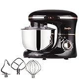 【LEISTUNGSFÄHIGER 1400W-MOTOR】 1400W Hochleistungsmotor aus reinem Kupfer und robustem ABS-Gehäuse, gewährleistet einen schnellen und gründlichen Arbeitsablauf. Ein integrierter Temperatursensor, der das Gerät bei einer Überhitzung automatisch abschaltet bietet Sicherheit und Schutz; 6 verschiedene Geschwindigkeitsstufen. Zugang zu vielfältigen Anwendungsmöglichkeiten und einer Vielzahl von Rezepten.