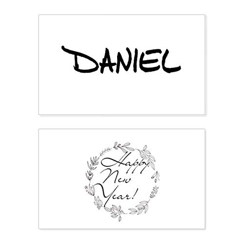 Tarjeta de felicitación de año nuevo con bendición conmemorativa Special Handwriting