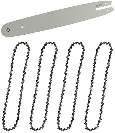 4 Stück 35 cm Sägeketten mit 14 Zoll Kettensägen Schwert – 3/8" Pitch, 50TG, 1,3 mm (0,050") Stärke – Kettensäge Kette für Husqvarna, Stihl, Einhell, Makita, Oregon & mehr
