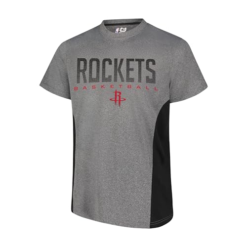 Ultra Game NBA Official Men’s Super Soft Supreme T-Shirt - Unisex, Houston Rockets, Heather Charcoal, X-Large by Ultra Game - Used condition - US$19.08