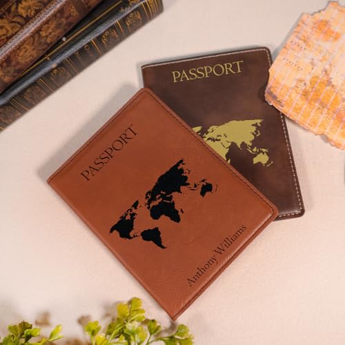 Custom Leather Passport Holder – Personalized Travel Wallet for Men & Women – Slim Passport Cover & Card Slots2