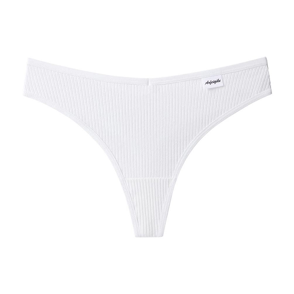 Familyhouse Womens Cotton Thong Ladies G-String Sexy T Back Tanga Low Rise Panties Comfort Breathable Knickers Underwear