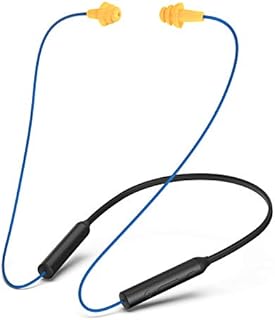 Bluetooth earplug headphones, Mipeace neckband wireless earbuds earplugs-29db noise reduction isolating in-ear earplug earphones with mic and controls, IPX5 sweatproof, 16+Hour battery for work safety