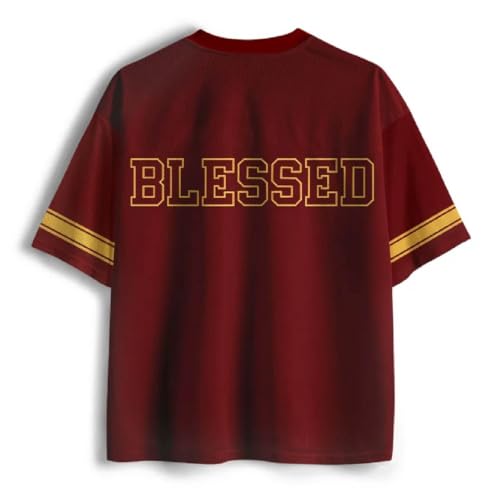 Graphic Tees Summer Novelty Women Men Oversized Pray with God Christian Jersey2