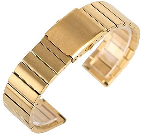 Bracelet de montre acier pour le quotidien et le bureau, tailles 18/20/22/24 mm