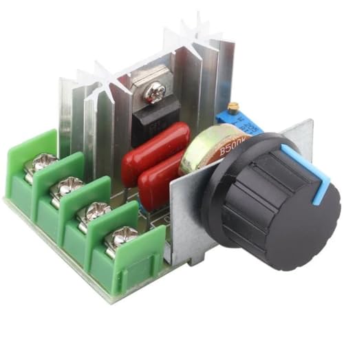 Image of Robocraze 2000W PWM Voltage Regulator AC 50-220V 25A | Adjustable Motor Speed Control Module for Industrial Motors, Fans & DIY Projects | High Power Efficiency, Stable Output, Cooling Required
