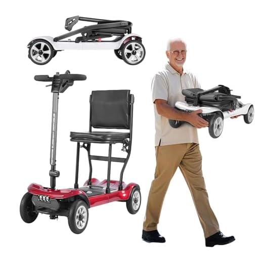 Electric Mobility Scooter, Foldable, Lightweight Design, Dual Batteries, Comfortable for Seniors and Disabled