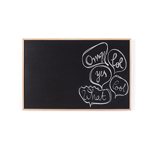 Bi-Office New Basic - Pizarra de tiza con marco de pino, 385 x 285 mm, color natural