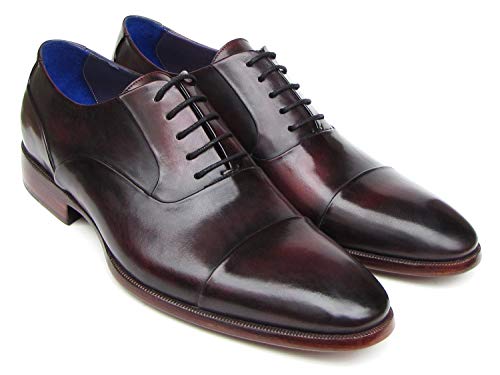 Chaussures Oxfords Captoe noir violet patinées à la main Paul Parkman