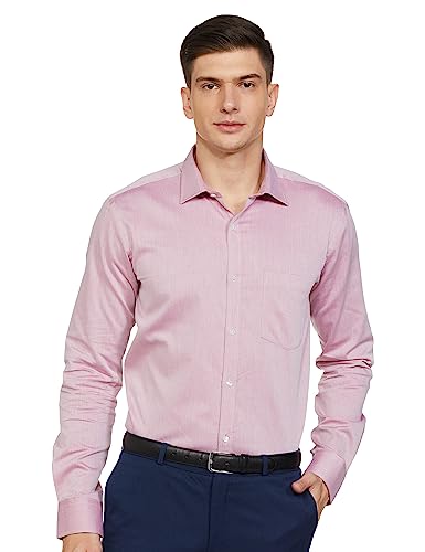 Image of Park Avenue Men's Pure Cotton Structure Pattern Slim Fit Semi Cutaway Collar Full Sleeve Formal Shirt