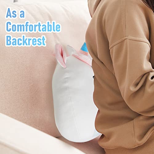 Bstaofy Cute Unicorn Soft Plush Pillow Collection With Removable Eye Mask Squishy Unicorn Stuffed Animal Cushion Hugging Stretchy Nap Pillow Christmas Holiday Birthday Gifts For Toddlers Kids, 12’’ #TOP3