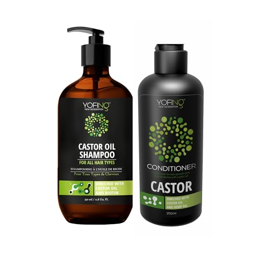 Castor Oil Shampoo and Conditioner with Biotin For Hair Growth Sulfate Free Paraben Free