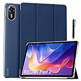 ProElite Case Cover for Xiaomi Redmi Pad 2 11 inch Cover, Smart Flip Case Cover for Xiaomi Redmi Pad 2 11 inch Translucent Back with Stylus Pen [Auto Sleep Wake Feature], Dark Blue