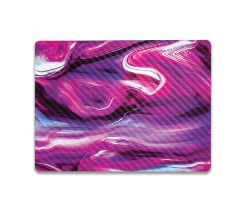 Image of MightySkins Carbon Fiber Skin Compatible with Microsoft Surface Laptop Go 3 (2023) Full Wrap Kit - Pink Melt | Protective, Durable Textured Carbon Fiber Finish | Made in The USA