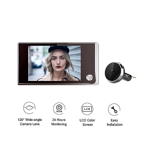 Timbre inteligente inalámbrico con ojo de gato digital y visor de 24 horas exterior 8