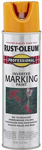 Image of Rust-Oleum 2545838 Professional Inverted Marking Spray Paint, 15 oz, Caution Yellow