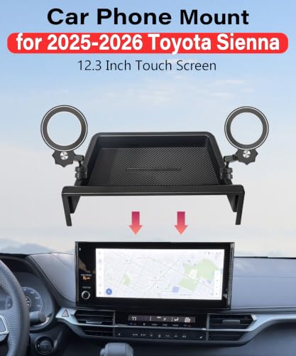 Image of Car Phone Holder for Toyota Sienna 2025 2026 12.3 inch Screen Accessories