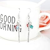 swarovski harley ohrringe weiss rhodiniert Material: Zinklegierung Feidiao Harley Quinn Legierung Anhänger Ohrnägel Joker Ohr Zubehör Persönlichkeit Ohrring Joker Ohrentropfen