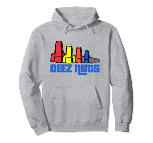 Deez Nuts - Maglietta divertente da elettricista per uomo e donna Felpa con Cappuccio