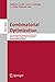 Produktbild Combinatorial Optimization: 4th International Symposium, ISCO 2016, Vietri sul Mare, Italy, May 16-18, 2016, Revised Selected Papers (Theoretical Computer Science and General Issues, Band 9849)
