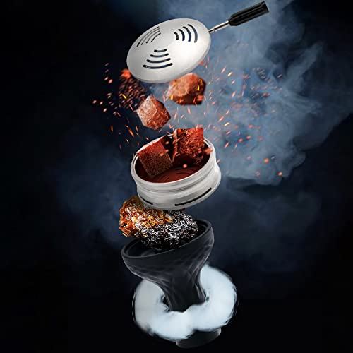Darkwish Hookah Set Cube Acrylic Hookah With Multicolor Led Light Silicone Hookah Bowl Silk Hookah Hose Tongs Hookah Mouth Tips #TOP4