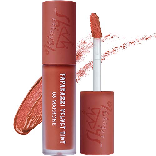 SHIONLE - Paparazzi Velvet Tint: Long Lasting Lip Stain with Moisturizing effects | Wrinkle Coverage | Gradation Look | Available in 6 Colors | 06 Marrone | 4.5g