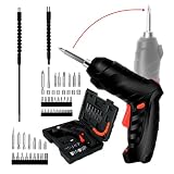 Parafusadeira Pequena 4.8V - Mini Parafusadeira e Furadeira Portátil Recarregável - Mini Parafusadeira Sem Fio de Mão com USB - Parafusadeira Portátil e Mini Furadeira para Reparos e Montagens Rápidas