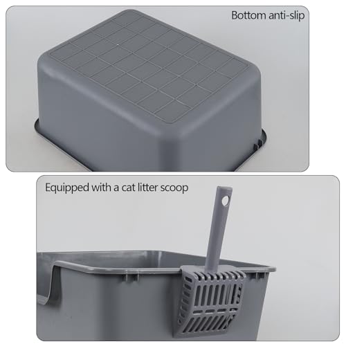 4 Packs Arenero plástico para gato grande 19.6x15.35x8.6 pulg miniatura 3