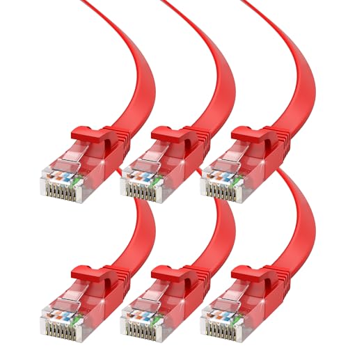 Cable Ethernet Maximm Cat6 2ft Pack de 6 Rojo miniatura 1