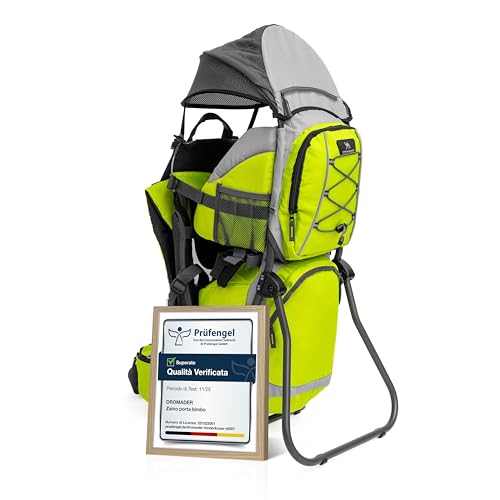 DROMADER Zaino Porta Bambino Montagna - Zaino Porta Bimbo fino a 22kg con Parasole, Parapioggia,...