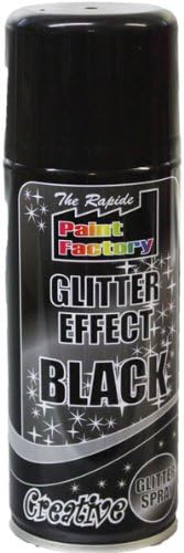 Shopping Sky3 x 200ml Black Glitter Effect Spray Paint for Decorating, Picture Frames & Crafts