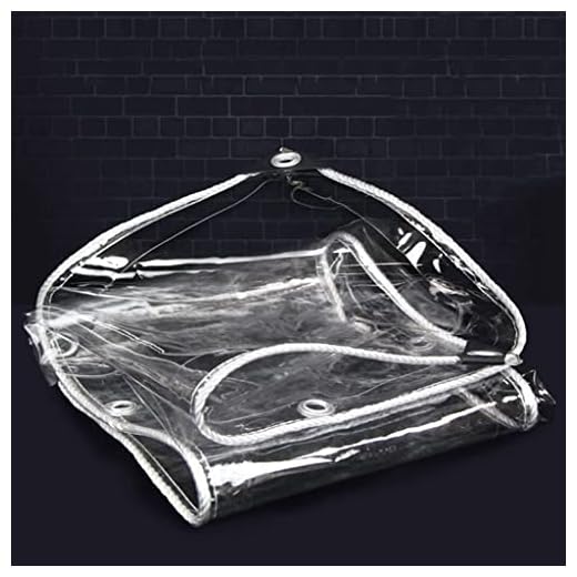 Transparent PVC Presenning Glas Klar Trädgård Tarp Cover, Regntät Växt Uteplats Kapell Med Öljetter, Utomhus Vattentät Fiske Hutch Tak Skyddande Tarp (Size : 5x10m/16.4x32.8ft)