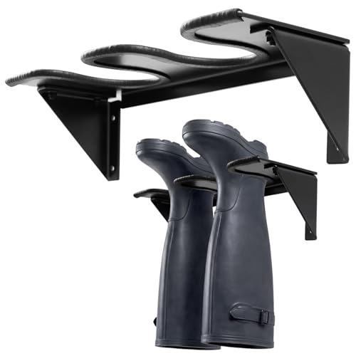 Image of Zonon Wader Hangers Durable Coated Steel Boot Rack Wall Mounted Boot Holder Organizer for Drying Storing Hunting Chest Waders Outdoor Gear Cowboy Shoes Storage Garage Entryway