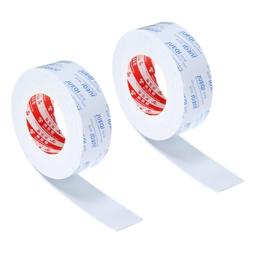 PATIKIL 1-3/4"W x 5/64" T x 16.4Ft EVA Single Sided Foam Tape, 2Pcs Multipurpose Sealing Strip Foam Waterproof Weather Stripping Foam Sealing Foam Strips with Adhesive for Door, White