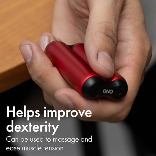 Image of ONO Roller - Handheld Fidget Toy for Adults | Help Relieve Stress, Anxiety, Tension | Promotes Focus, Clarity | Compact, Portable Design (Red, Junior Size - Aluminum)