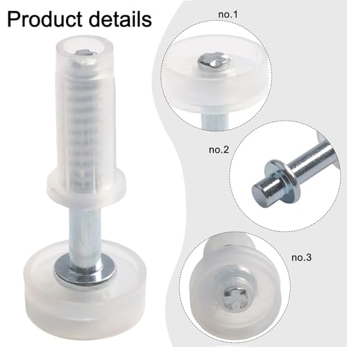 Kit de herrajes para clóset con 16 piezas para puerta bi-folio, rodillo superior y repuesto de pivote superior para puerta de ducha, clóset y gabinete miniatura 6