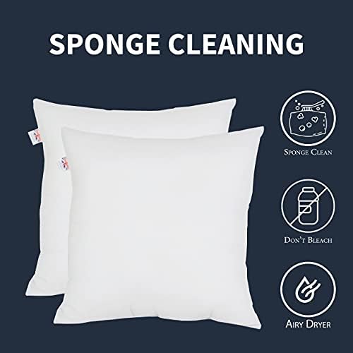 Set of 4-50cm x 50cm Luxury Hollowfibre New White Cushion Pad Inner Stuffer Pillow Polyester Insert Square Hypoallergenic (Pack of 4 | 20" x 20")