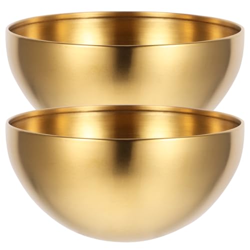 Cabilock 4 Piezas Cuenco Para Aperitivos De Acero Inoxidable Dorado Cuenco De Latón Plato De Condimento De Salsa Arroz Bebé Simple Tazón De Cereal