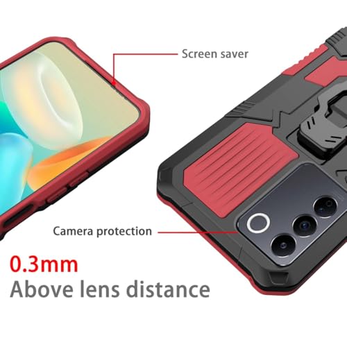 Coque Vivo V27e antichoc résistant aux chutes avec support intégré - 5