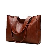 VOIV Bolso de piel suave para mujer, de gran capacidad, bolso de hombro