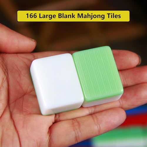 Juego de Fichas Mahjong en Blanco Verde 166 Piezas miniatura 3