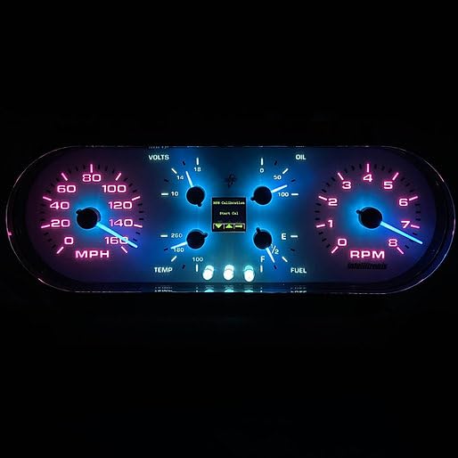 1962-1965 Chevy Nova Digital Gauge Cluster Kit | Multi-Color LED Dash Panel | Classic Chevy II Instrument Display Upgrade | Speedometer, Tach, Oil, Temp, Volts, Fuel