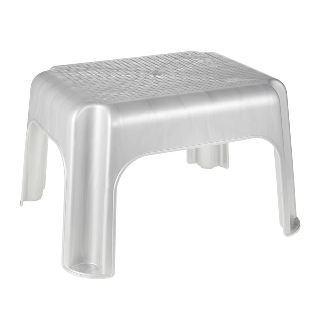 keeeper Taboret, Antypoślizgowa powłoka gumowa, Do 150 kg, Polipropylen, 36,5 x 30 x 24 cm, Tim, Srebrny