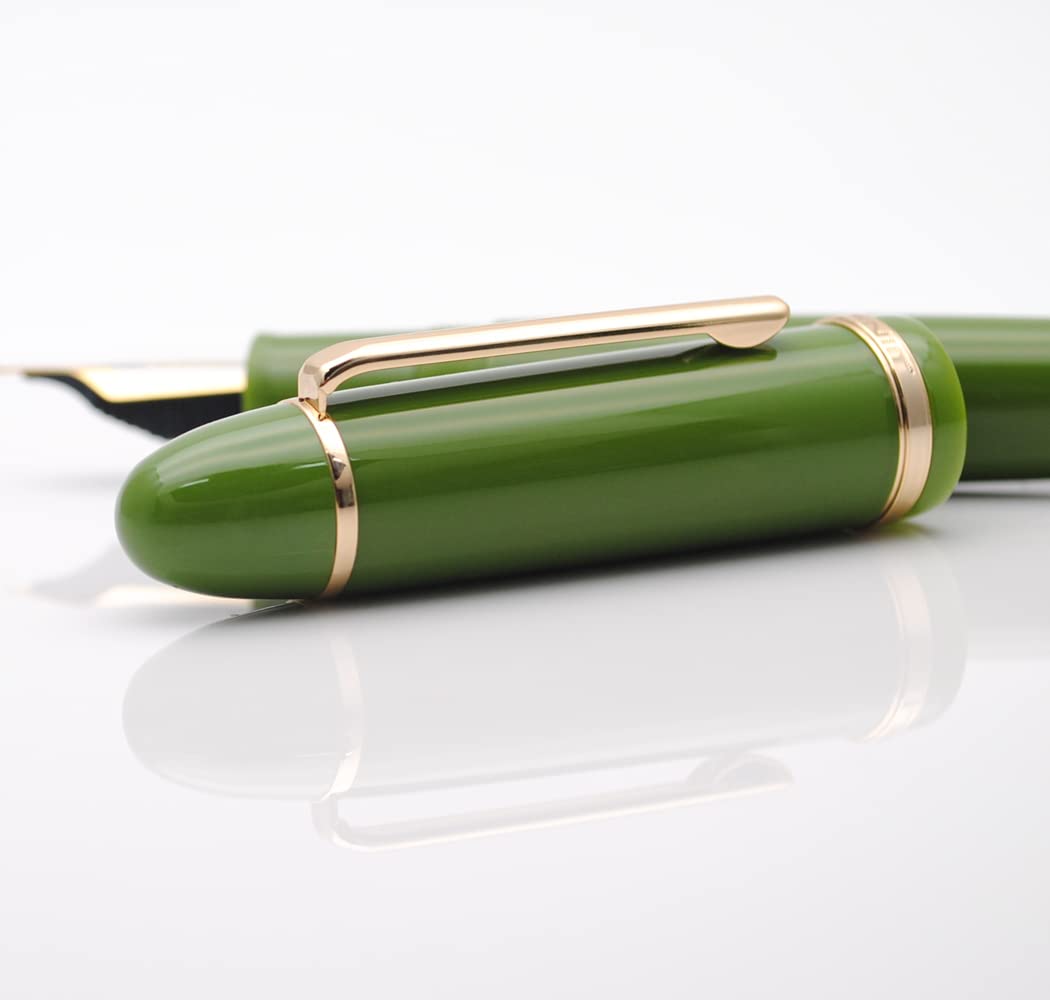 JINHAO X159 Resin Fountain Pen with Ink Converter (Fine Nib, Gold Clip-Avocado Green) - Image 4