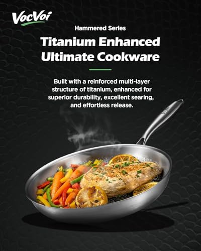VocVoi Titanium pans for cooking 12 Nonstick pro frying cookware - image 3