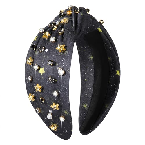 GLBCC New Year Headband Pearl Rhinestone Star Knotted Headband New...